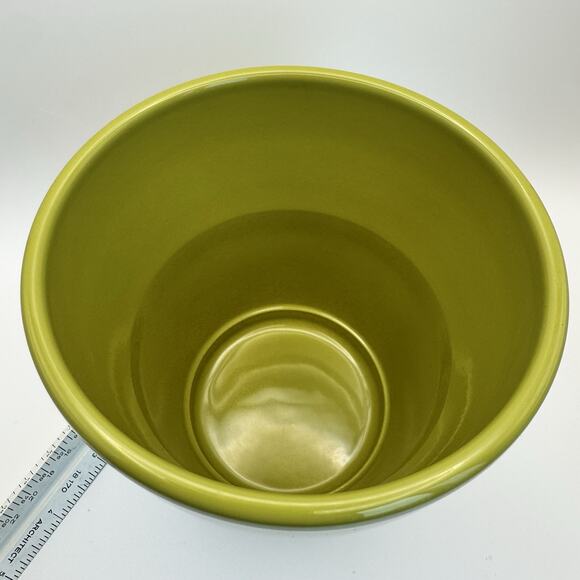 Pea Green Planter Made in Germany Ceramic Pot 5.25" Tall x 5" Wide - Picture 5 of 6